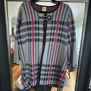 Anne Klein Black and Red Knit Sweater